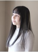 髪質改善ナチュラルストレート＋インナーカラー