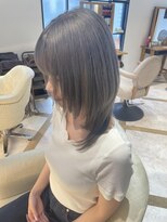 ラビスモア(Lovis moa)&nbsp;縮毛矯正/くびれヘア/ハイライトカラー/アプリコットオレンジ