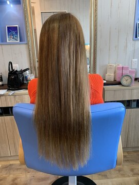 美容室 ダン エクセルシア(Dan) 艶サラ★プレミアム人毛編み込みエクステ63センチ