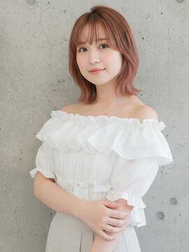 ニューヨークニューヨーク 守口店(NYNY) ピンクベージュ×外ハネミディ