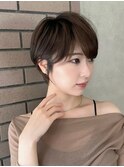 斜めバング グレージュカラー シルキーベージュ マッシュパーマ