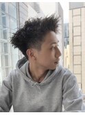 銀座フェードメンズカットツイストスパイラルメンズパーマ