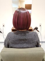 スリー(three)&nbsp;ボブ×ピンクハイライト