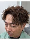桑名スペインカールツイストパーマフェードフリンジカット強め