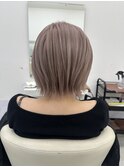ミルクティーブロンド/ダークブルー/デジタルパーマ/渋谷