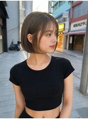 夏映え◎オリーブカラー×ぷつっとボブ