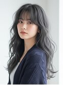 アッシュグレージュ/ミックス巻き