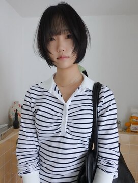 ネルケ 立川(nelke) 顔周りレイヤーカット小顔ショートボブシースルーバング立川