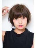 お手軽ワンカールショート♪上品大人ショート/丸みショートボブ