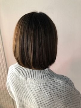 スタジオ アルファプラス 日暮里店(studio α+) ブルーアッシュ×前下がりボブ♪【スタジオアルファプラス】