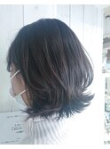 外ハネボブ/レイヤーカット/レイヤーボブ/ハイライト/グレージュ