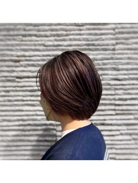 ビス リアン 川口店(Vis lien) ハイライト／ショートボブ/白髪ぼかし／ピンク／川口