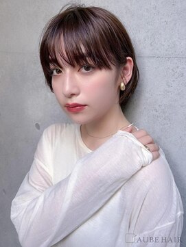オーブ ヘアー リラ 九大学研都市店(AUBE HAIR rela) 20代・30代_丸み可愛いミニボブ