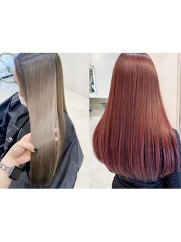 《マンツーマン×女性専用》こだわりの髪質改善で、カラーのモチもより一層UP♪何度も触りたくなる美髪に。