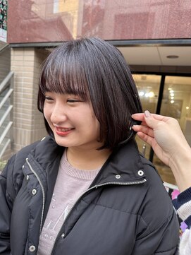 メール(mer) ふんわりボブ×つやつやパープル