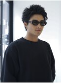 スパイキーショート短髪アップバング