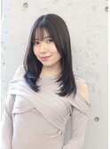 ロングレイヤーカット　美髪矯正　透明感カラー