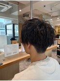 MEN'SHAIRアッシュブラックマッシュツイスパ