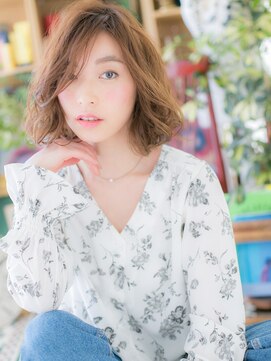 カバーヘア ブリス 志木南口駅前店(COVER HAIR bliss) 細めハイライト乾かすだけ抜け感小顔ボブディh3志木20代30代40代