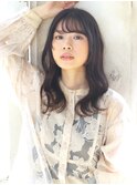 抜け感レイヤーロング