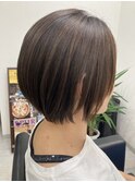 （50代）ショートボブ【髪質改善トリートメントでくせ毛改善】