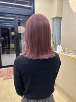 スニュウ(snuw)&nbsp;レイヤーボブ切りっぱなしマロンベージュラベンダーミルクティ