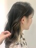 カット+イヤリングカラー¥12000#ブリーチ#ダブルカラー#インナーカラー