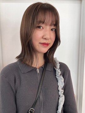 パーク 福岡天神西通り店(parc) オリーブベージュ 顔周りカット 艶髪 髪質改善トリートメント