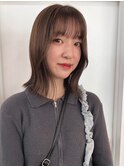 オリーブベージュ 顔周りカット 艶髪 髪質改善トリートメント