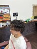 カット＋ツイストスパイラルパーマ＋シェービング
