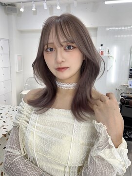 オニキス(ONYX) A254レイヤーカットミルクティーカラー韓国ヘアー