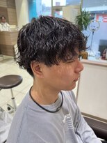 アッシュ 下丸子店(Ash)&nbsp;シャドウスパイラルパーママッシュショート無造作パーマ刈り上げ