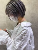 アカンサス バイ ミリー 高槻店(acanthus by milly)&nbsp;ふんわり丸みショートカット白髪ぼかしカラー　　中山