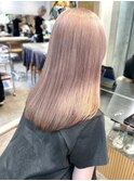 ミルクティーベージュダブルカラーハイトーンレイヤーカット韓国