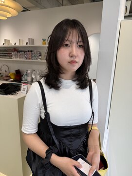 フィット ヒュー 千葉(fit hue) ミルクティーブロンド/ダークブルー/デジタルパーマ/千葉駅