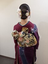 横濱ハイカラ美容院(haikara美容院)&nbsp;振袖着付けとヘアセット　タイトリボンヘア