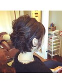 ショートヘアお呼ばれアレンジ