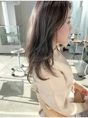 【nude仲井】ブリーチなしホワイトアッシュ/ミディアムレイヤー