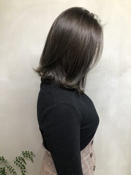 ジーナ 梅田(Zina) 大人ボブ_セシルカットココアブラウンフリンジウェーブ03