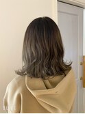 ワンレン外ハネ オリーブベージュ