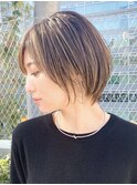 長めショートボブ　大場猛