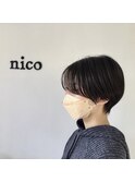 【富山市/nico】前髪長めショート/くびれショート/丸みショート