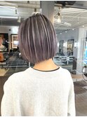 ボブ×ホワイトパープル