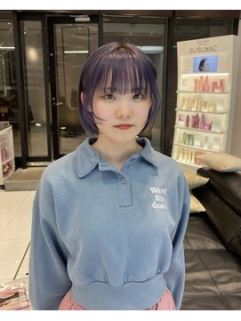 キーン 吉祥寺店(keen) 《keen×オオキタ》アメジストパープル×切りっぱなしボブ