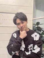 アミュレ(Amule)&nbsp;林明寛くんメンズセンターパート寒色暗めグレージュカラー