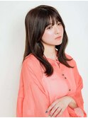 ミディアムヘア/ショコラベージュ/ボブルフ/新宿駅