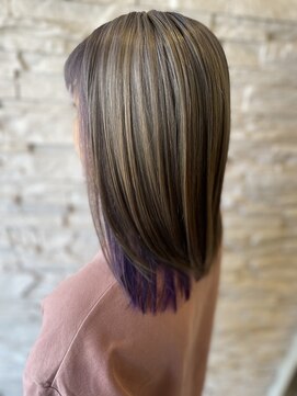 トータルビューティサロン シェリ(total beauty salon cheri) デザインカラー×インナーパープル