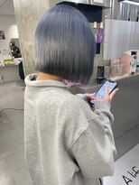 キング(K!ng)&nbsp;縮毛矯正髪質改善ハイライトレイヤーカット枚方美容室エクステ