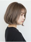 艶髪ボブ×ミルクティーグレージュ