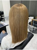 ダブルカラー×ミルクティーベージュ